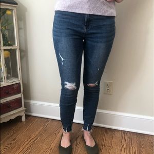 PISTOLA distressed ankle skinny jeans Size:29